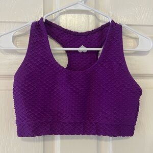 Booty by Brabants croco skin Purple Textured Women's Sports Bra